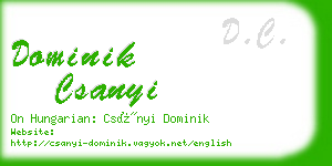 dominik csanyi business card